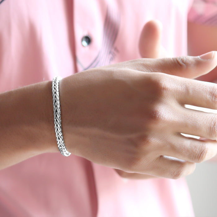 Compassionate Sterling Silver Bracelet for Men