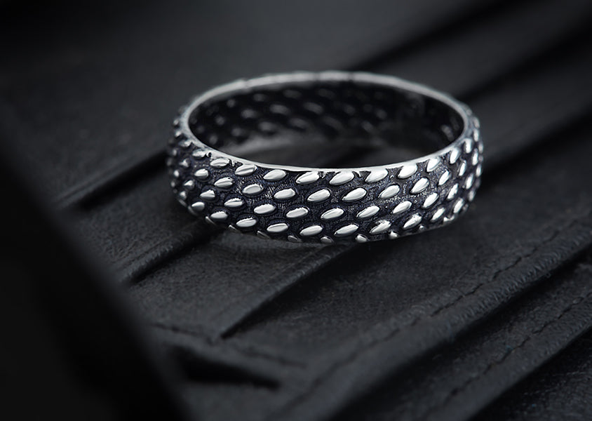 Pebble Path Sterling Silver Band for Men - Image 2