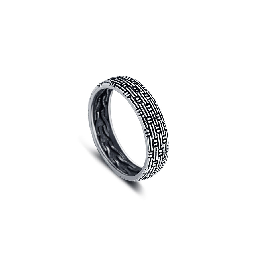 Weaved in 925 Sterling Silver Band for Men - Image 4
