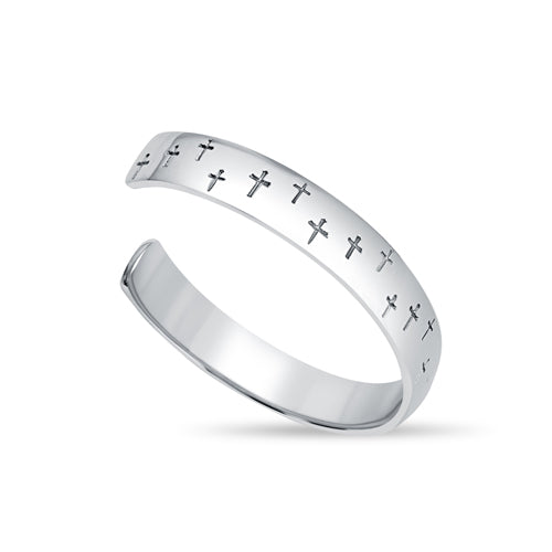 Cross 925 Sterling Silver Kada for Men - Image 4