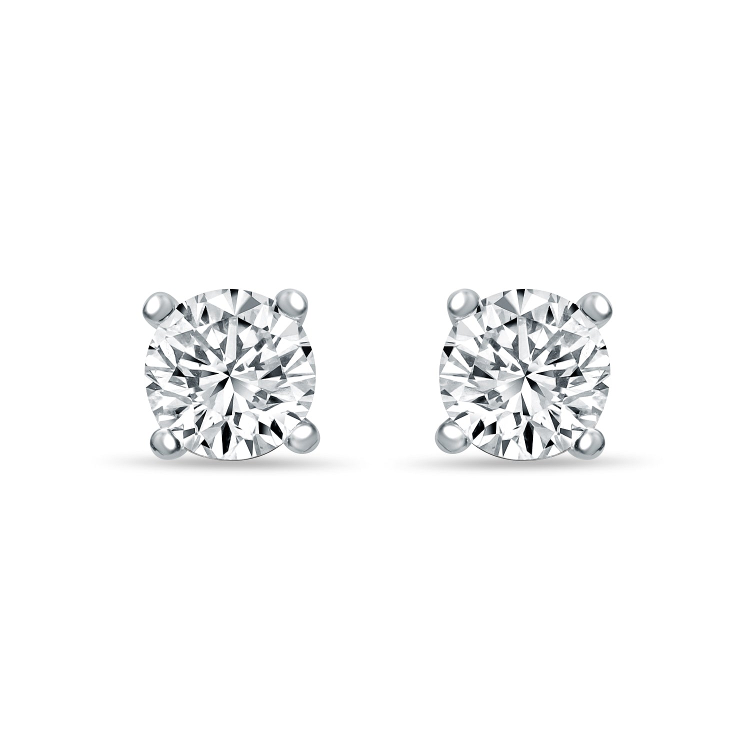 Glittering Round Zirconia Studs for Men - Medium
