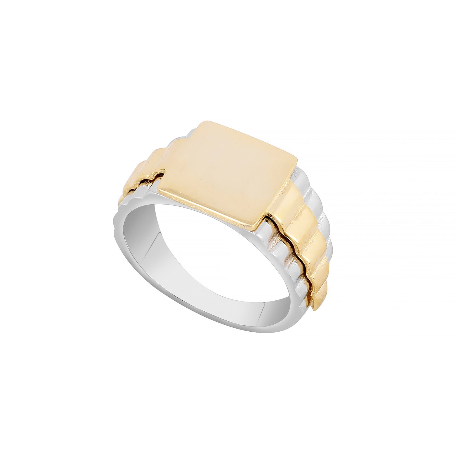 Charismatic Man Sterling Silver Ring in Dual Finish - Image 3