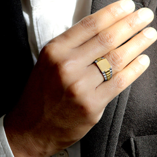 Charismatic Man Sterling Silver Ring in Dual Finish