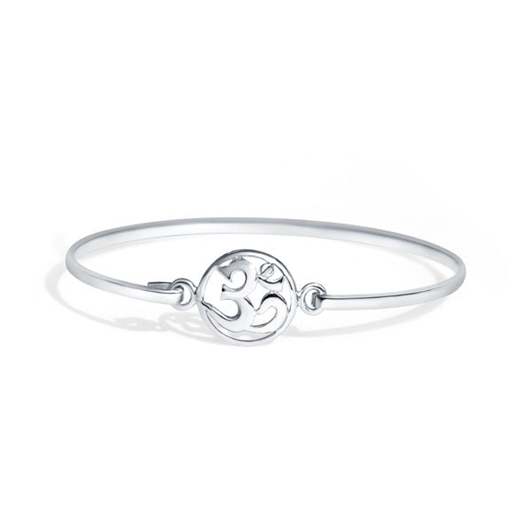 Aum Mantram 925 Sterling Silver Kada for Men