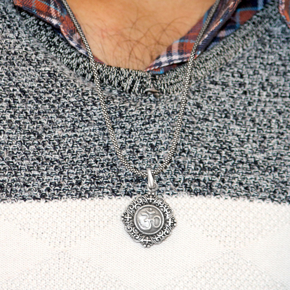 Aum Karma 925 Sterling Silver Pendants for men