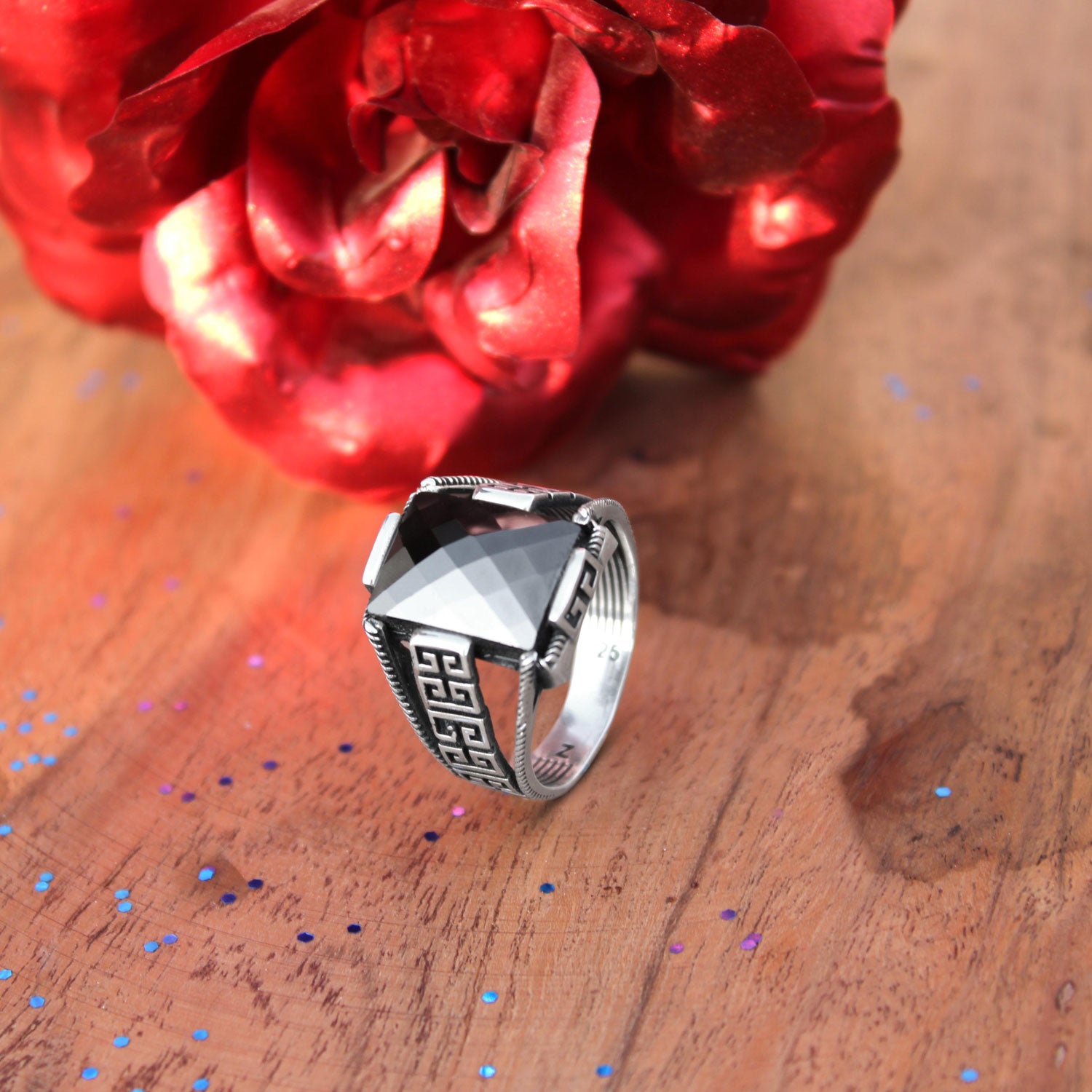 Razor's Edge 925 Sterling Silver Ring for Men - Image 2