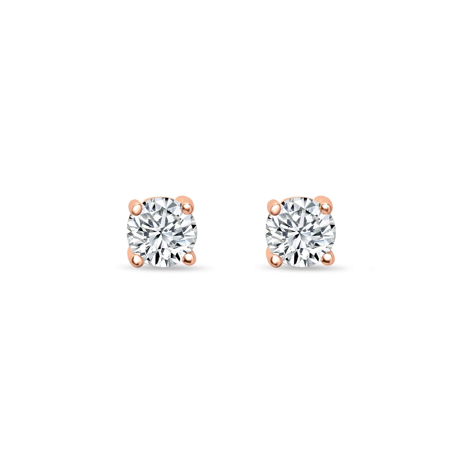 Glimmering Man Sterling Silver Rose-Gold Stud for Men - Small - Image 2